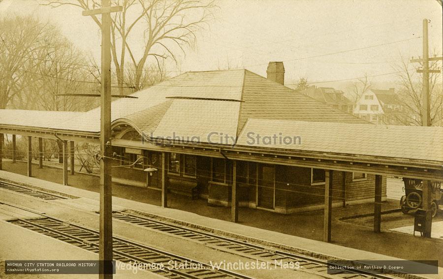 Postcard: Wedgemere Station, Winchester, Massachusetts